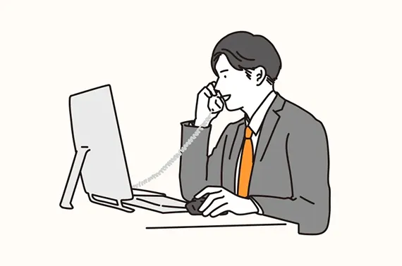 オペレーター男性のイラスト