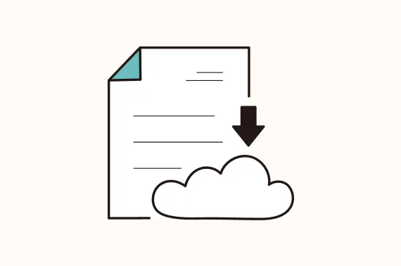 データをカイポケで管理しているイラスト