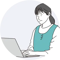 記録から実績へ転記している人のイラスト