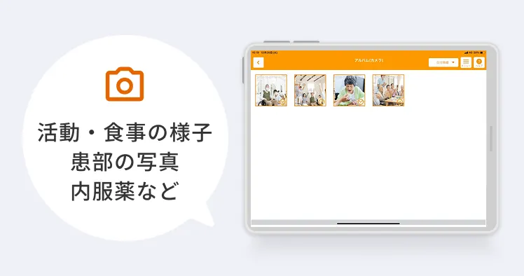 活動・食事の様子 患部の写真 内服薬など
