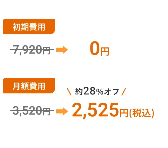 初期費用0円