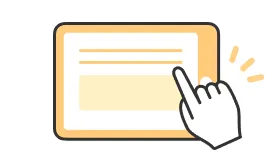 パソコンにチェックが入っているイラスト