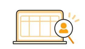 パソコンにチェックが入っているイラスト