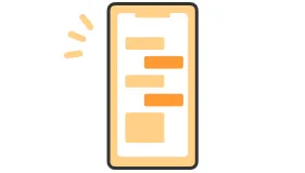 スマホのチャットのイラスト