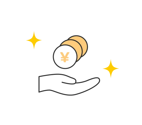 お金を持っているイラスト