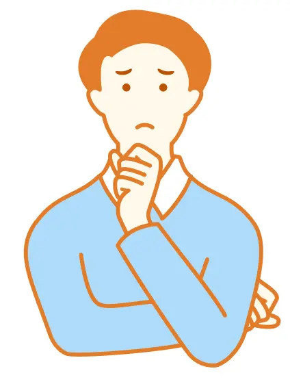 悩む人のイラスト